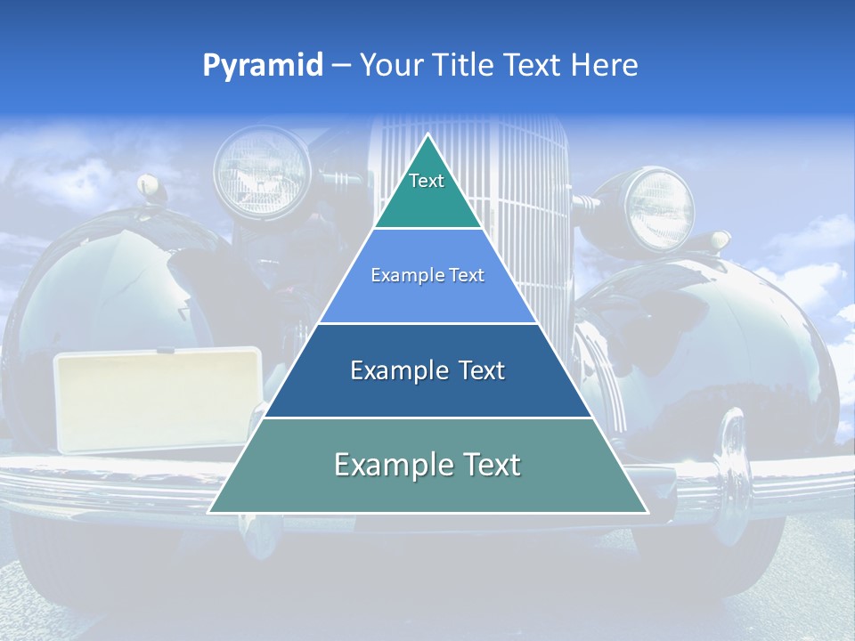 A Vintage Car With A Blue Sky And Clouds In The Background PowerPoint Template