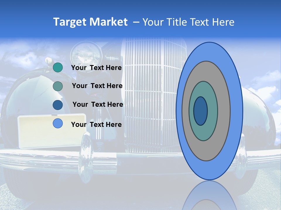 A Vintage Car With A Blue Sky And Clouds In The Background PowerPoint Template