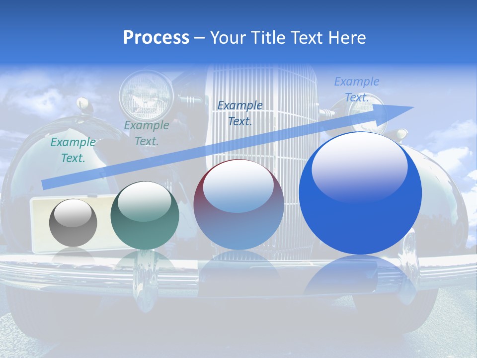 A Vintage Car With A Blue Sky And Clouds In The Background PowerPoint Template