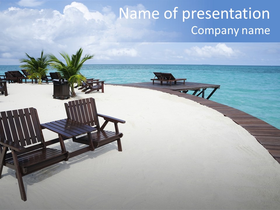 Chairs For Wide Sea View PowerPoint Template