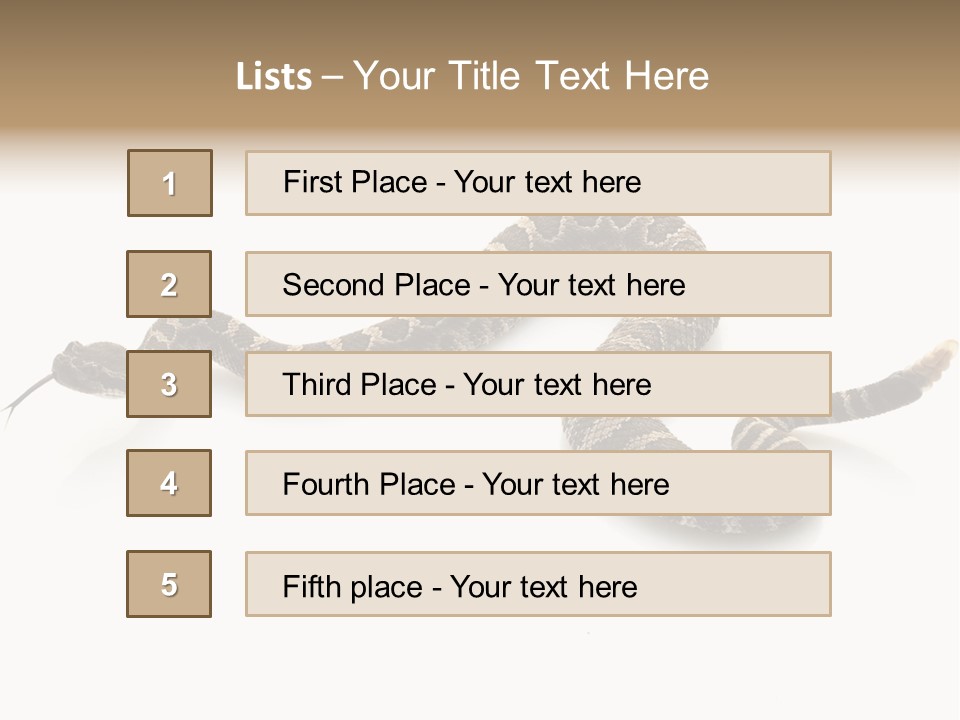 Northern Pacific Rattlesnake (Crotalus Oreganus) Isolated On White Background. PowerPoint Template