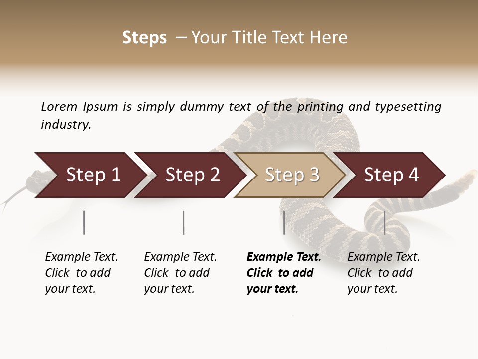 Northern Pacific Rattlesnake (Crotalus Oreganus) Isolated On White Background. PowerPoint Template