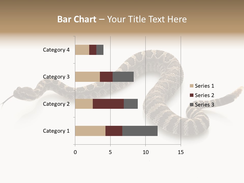 Northern Pacific Rattlesnake (Crotalus Oreganus) Isolated On White Background. PowerPoint Template