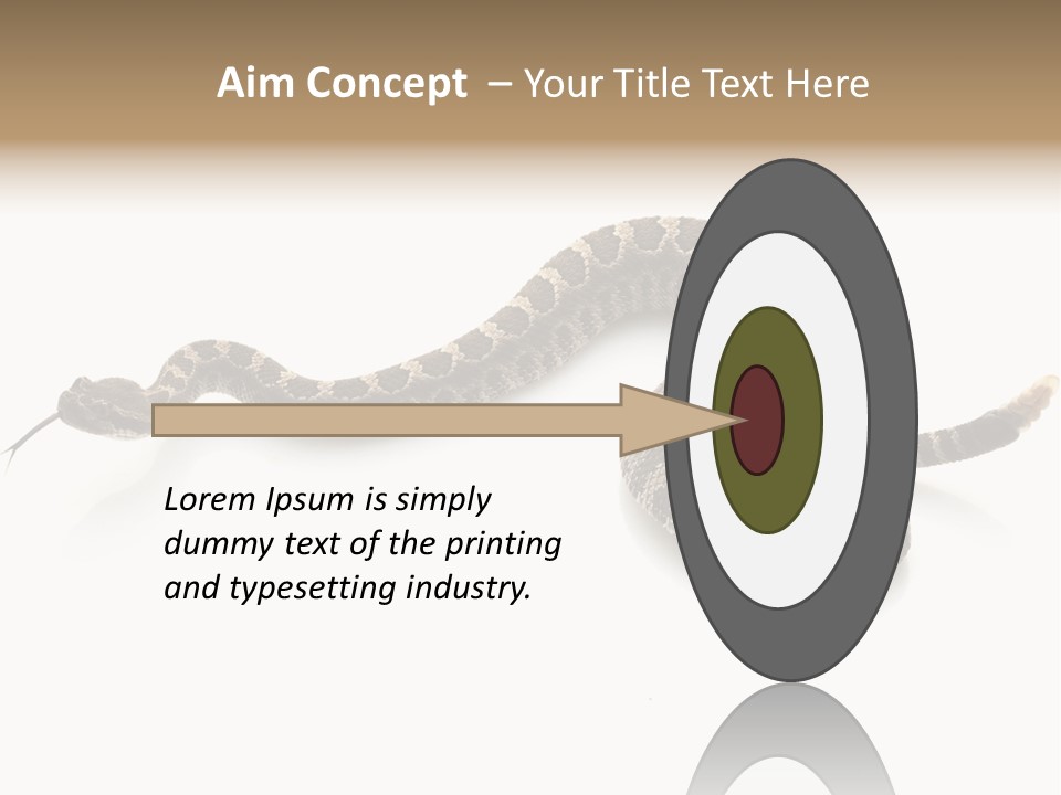 Northern Pacific Rattlesnake (Crotalus Oreganus) Isolated On White Background. PowerPoint Template