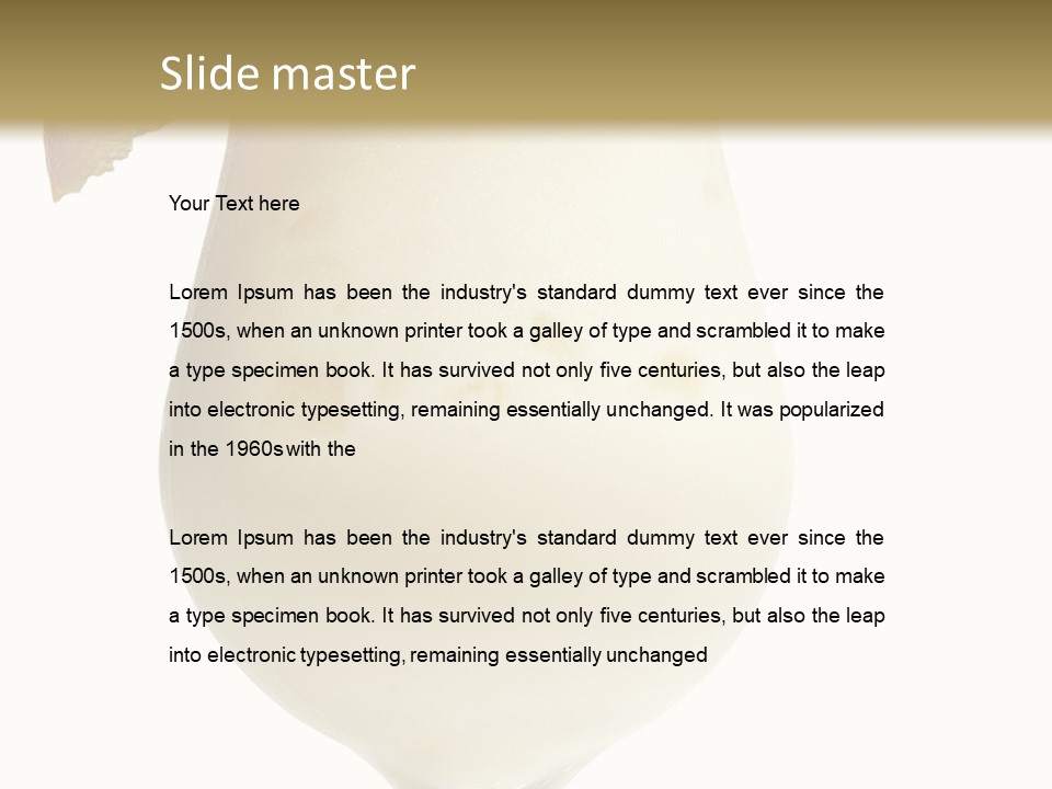 Pina Colada - Cocktail With Cream, Pineapple Juice And Rum. Isolated On White Background PowerPoint Template