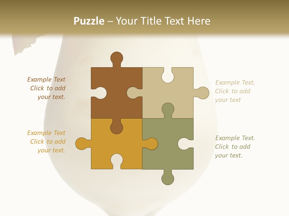 Pina Colada - Cocktail With Cream, Pineapple Juice And Rum. Isolated On White Background PowerPoint Template