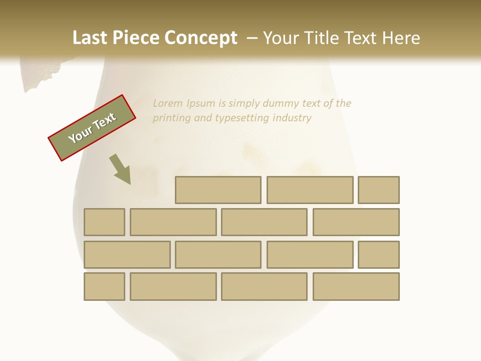 Pina Colada - Cocktail With Cream, Pineapple Juice And Rum. Isolated On White Background PowerPoint Template