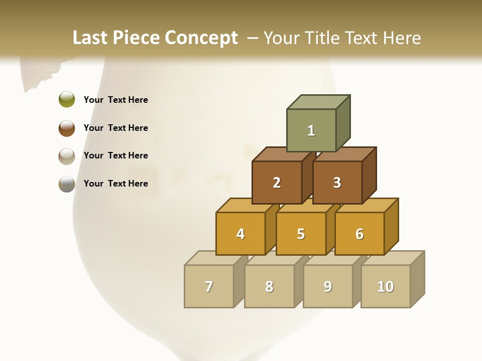 Pina Colada - Cocktail With Cream, Pineapple Juice And Rum. Isolated On White Background PowerPoint Template