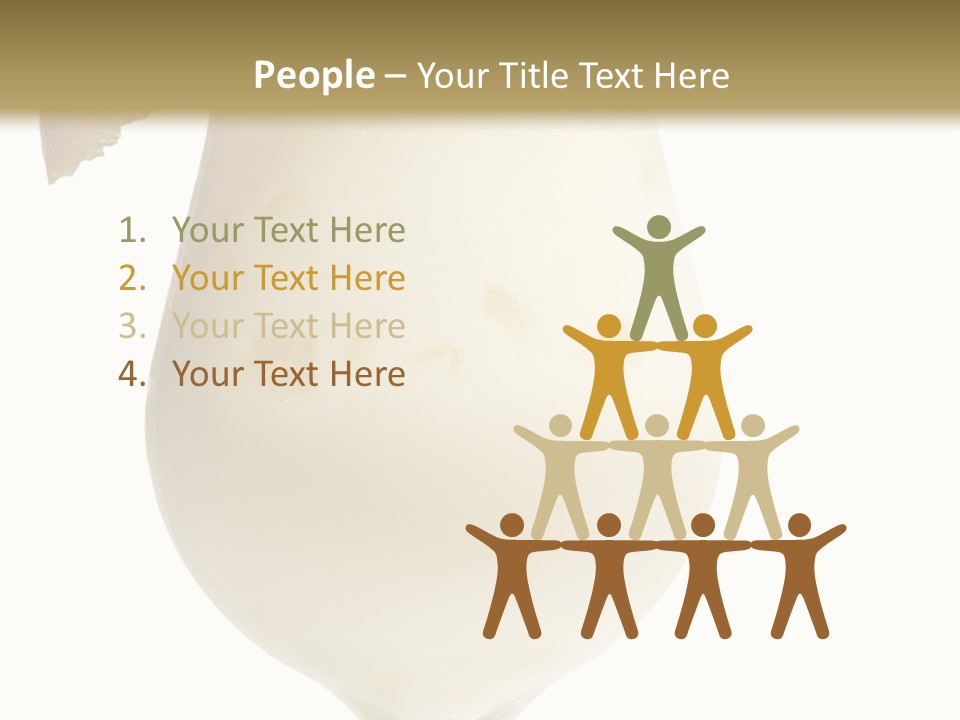 Pina Colada - Cocktail With Cream, Pineapple Juice And Rum. Isolated On White Background PowerPoint Template