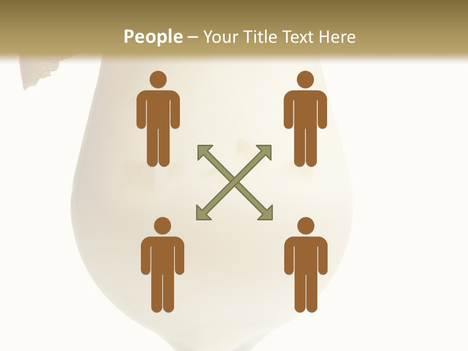 Pina Colada - Cocktail With Cream, Pineapple Juice And Rum. Isolated On White Background PowerPoint Template