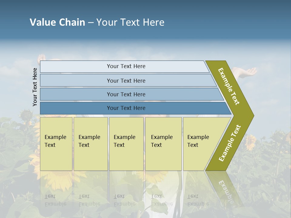 A Woman Standing In A Field Of Sunflowers PowerPoint Template