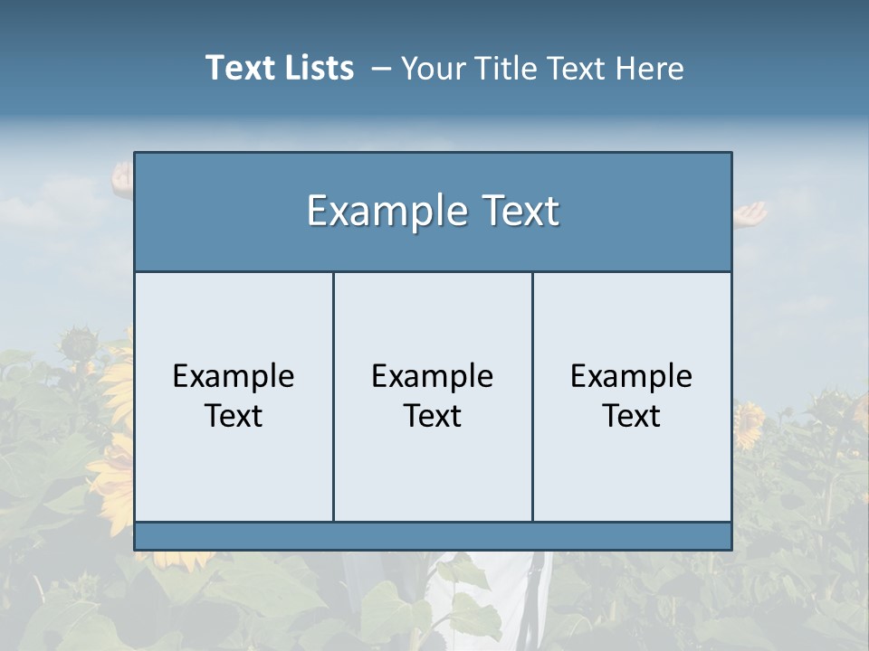 A Woman Standing In A Field Of Sunflowers PowerPoint Template