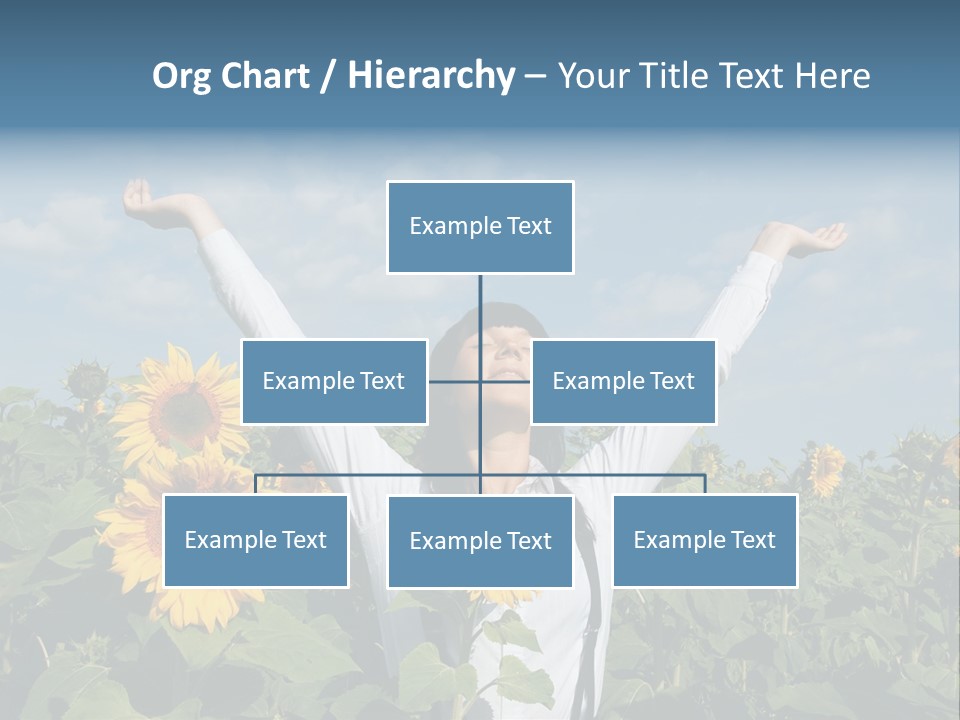 A Woman Standing In A Field Of Sunflowers PowerPoint Template