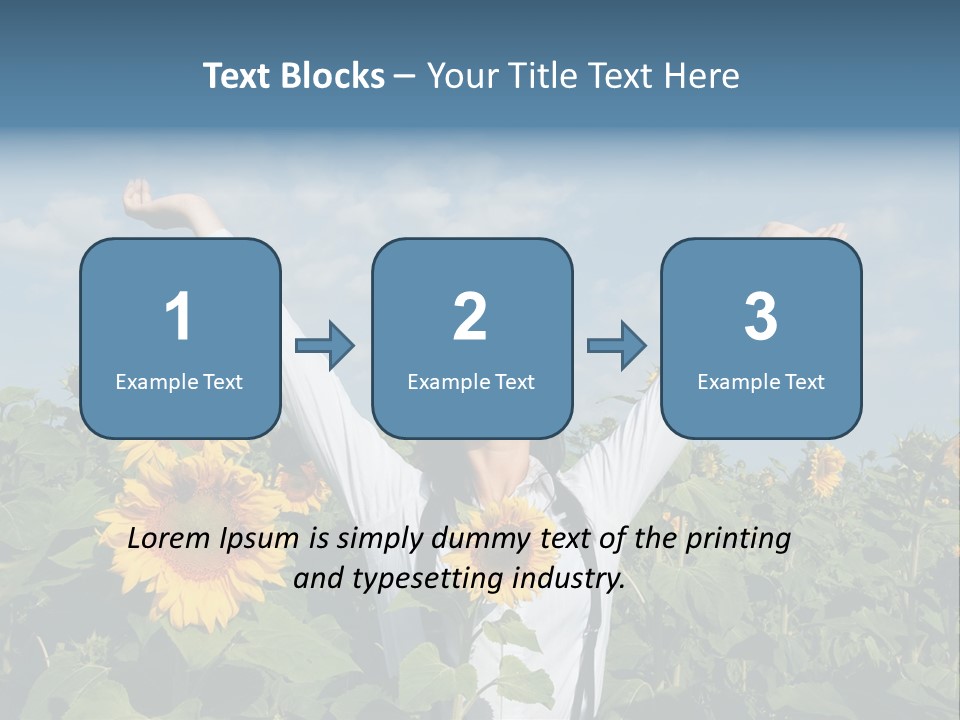 A Woman Standing In A Field Of Sunflowers PowerPoint Template