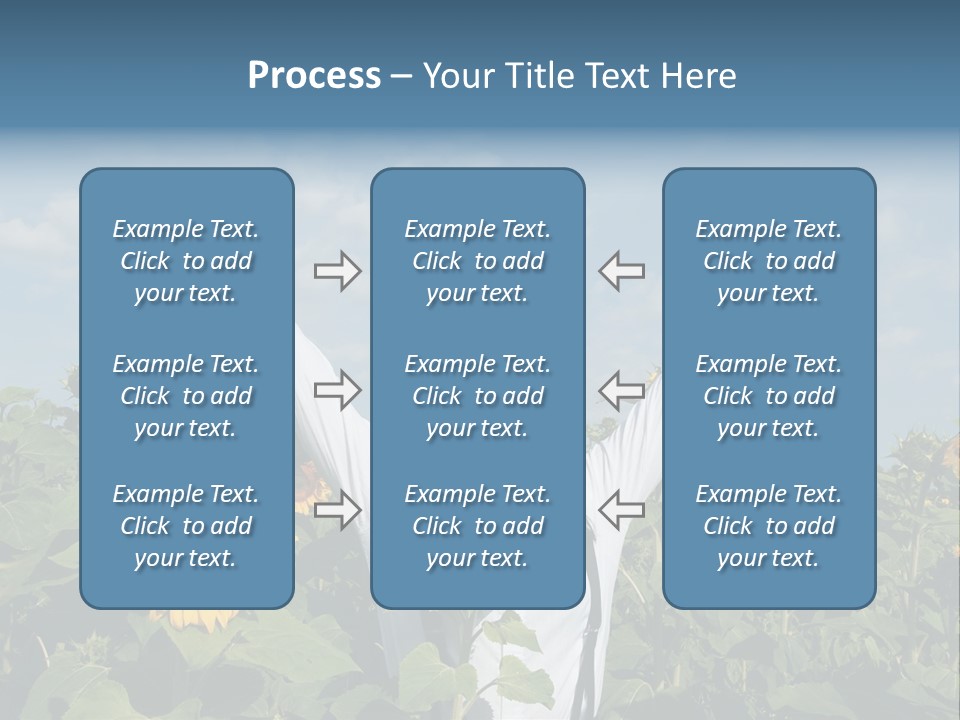 A Woman Standing In A Field Of Sunflowers PowerPoint Template