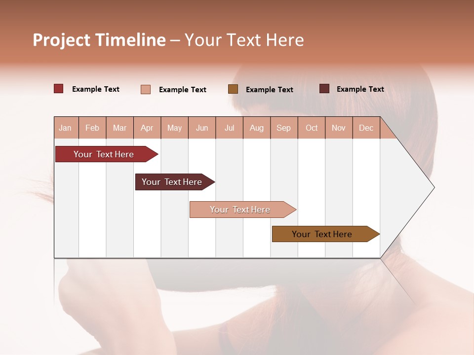 Young Girl Holding Her Hair Tips PowerPoint Template