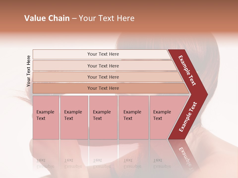 Young Girl Holding Her Hair Tips PowerPoint Template