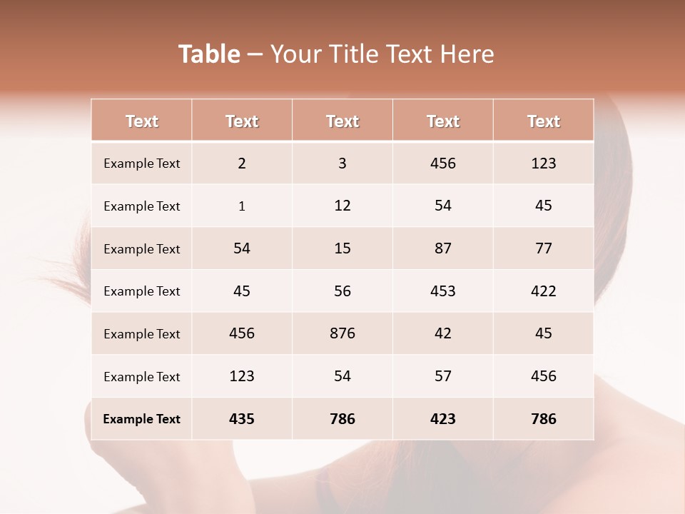 Young Girl Holding Her Hair Tips PowerPoint Template