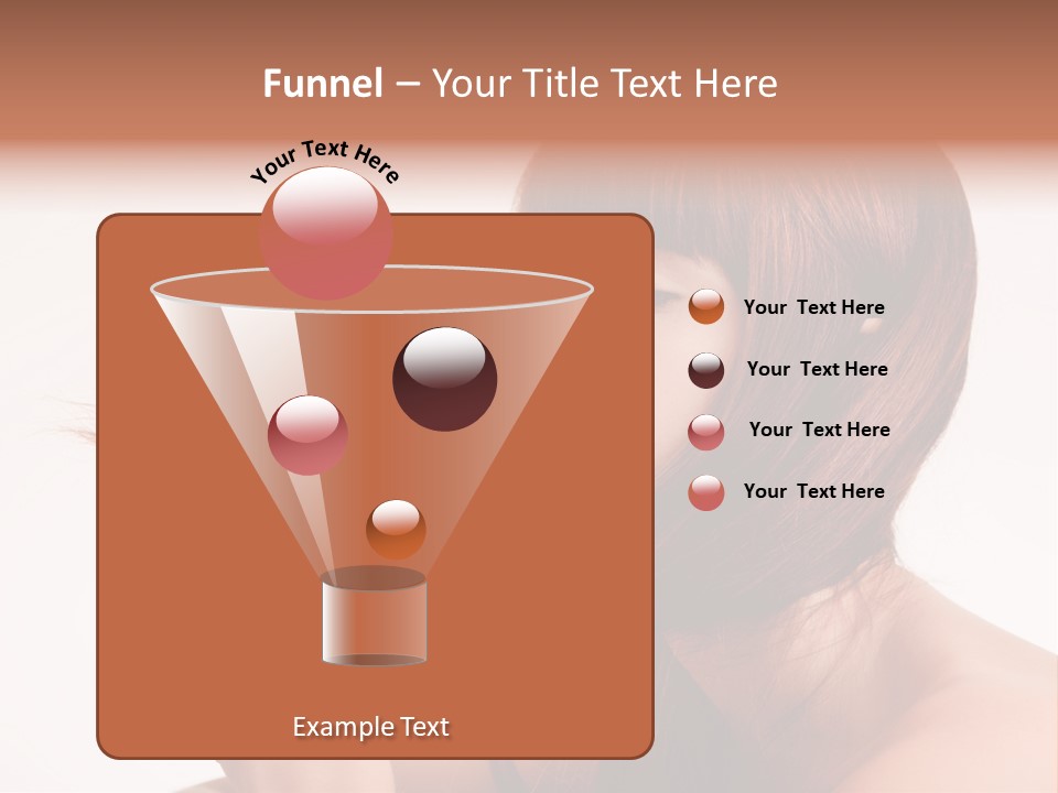 Young Girl Holding Her Hair Tips PowerPoint Template