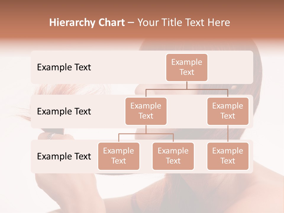 Young Girl Holding Her Hair Tips PowerPoint Template