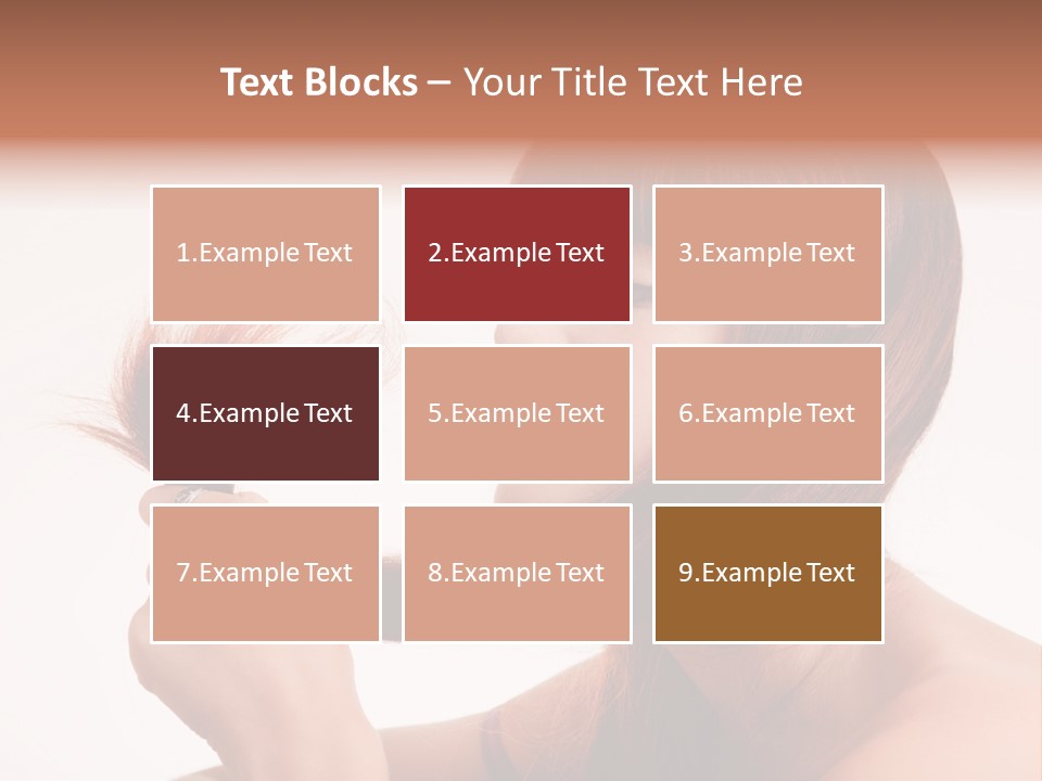 Young Girl Holding Her Hair Tips PowerPoint Template