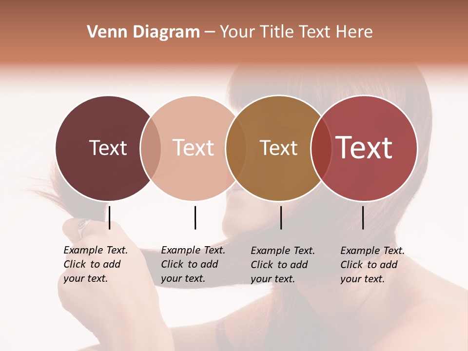 Young Girl Holding Her Hair Tips PowerPoint Template