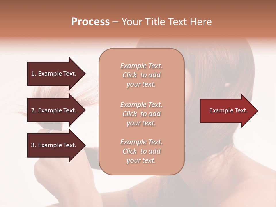 Young Girl Holding Her Hair Tips PowerPoint Template