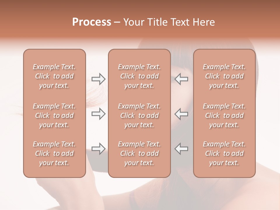 Young Girl Holding Her Hair Tips PowerPoint Template