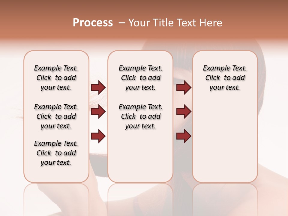 Young Girl Holding Her Hair Tips PowerPoint Template