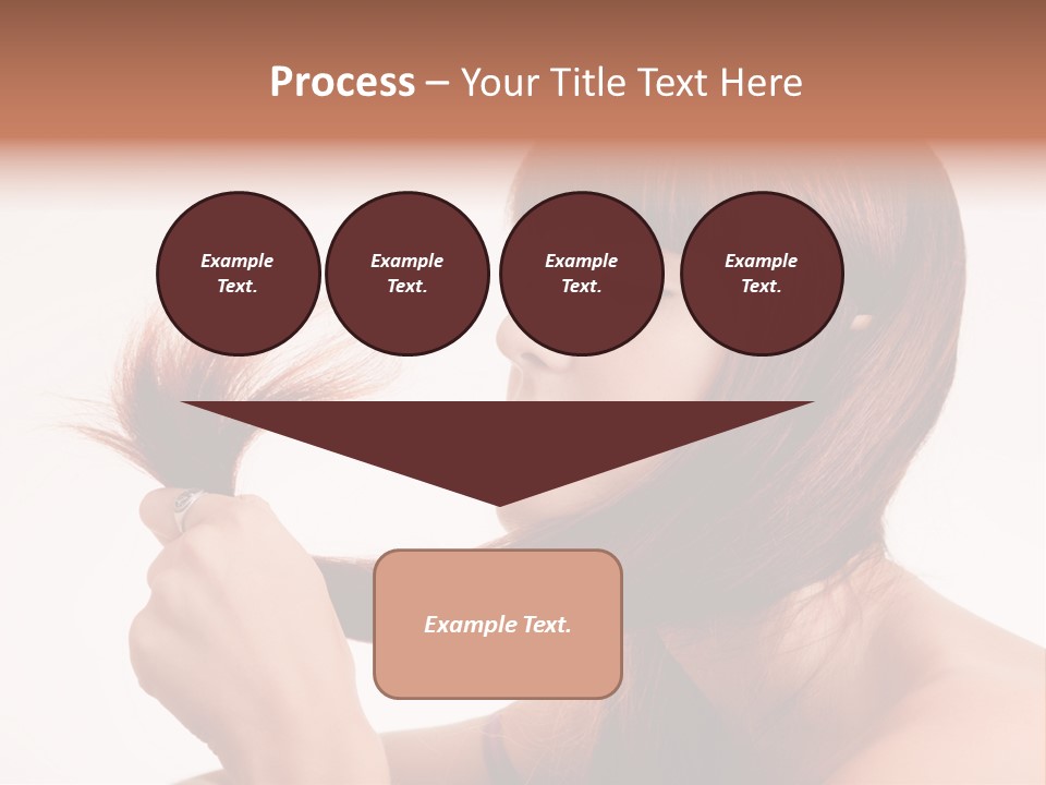 Young Girl Holding Her Hair Tips PowerPoint Template