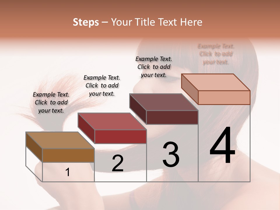 Young Girl Holding Her Hair Tips PowerPoint Template