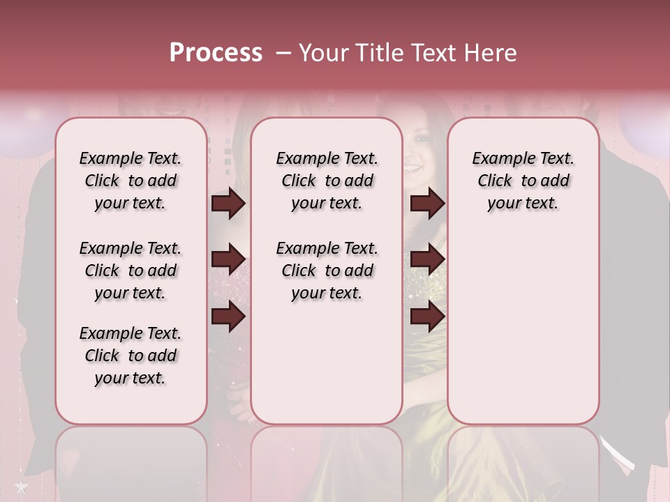 Two Young Couples Dressed For Party PowerPoint Template