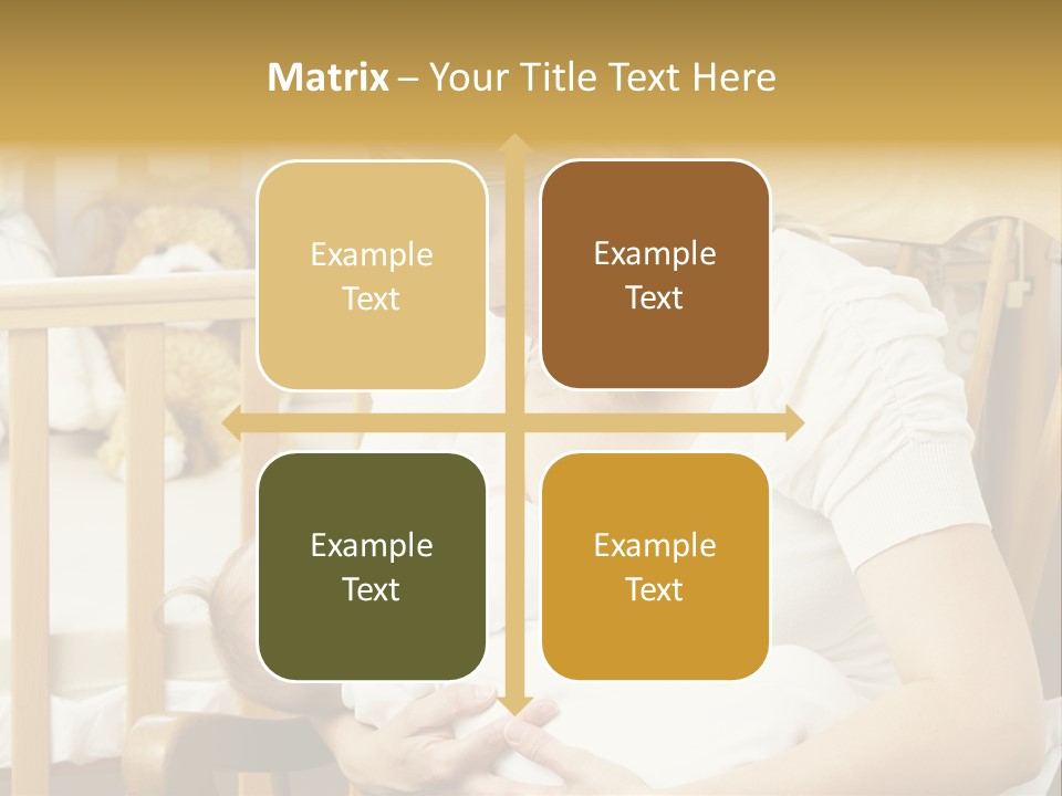 Mother Breastfeeding Baby In Nursery PowerPoint Template