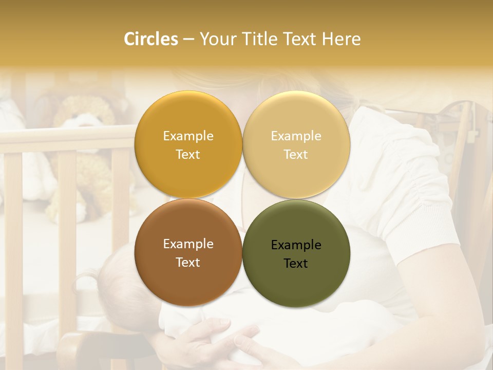 Mother Breastfeeding Baby In Nursery PowerPoint Template