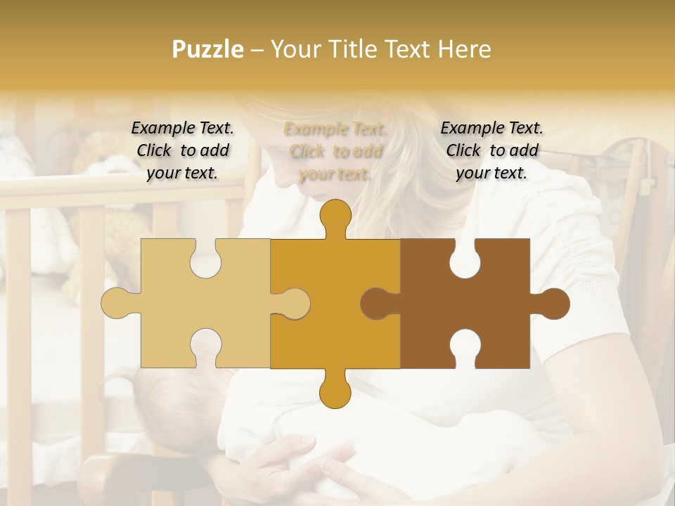 Mother Breastfeeding Baby In Nursery PowerPoint Template