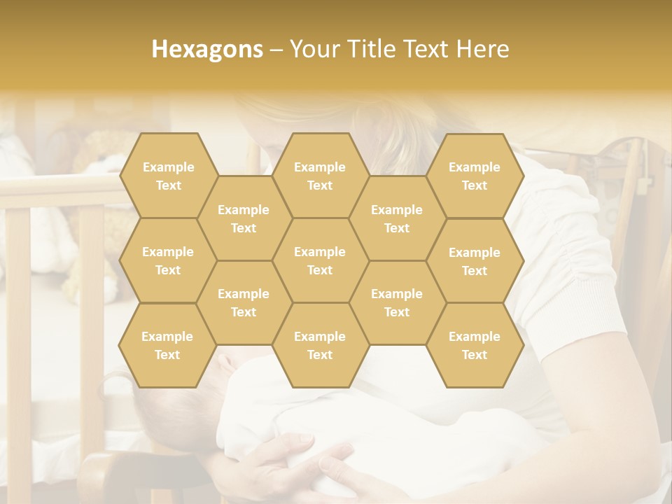 Mother Breastfeeding Baby In Nursery PowerPoint Template