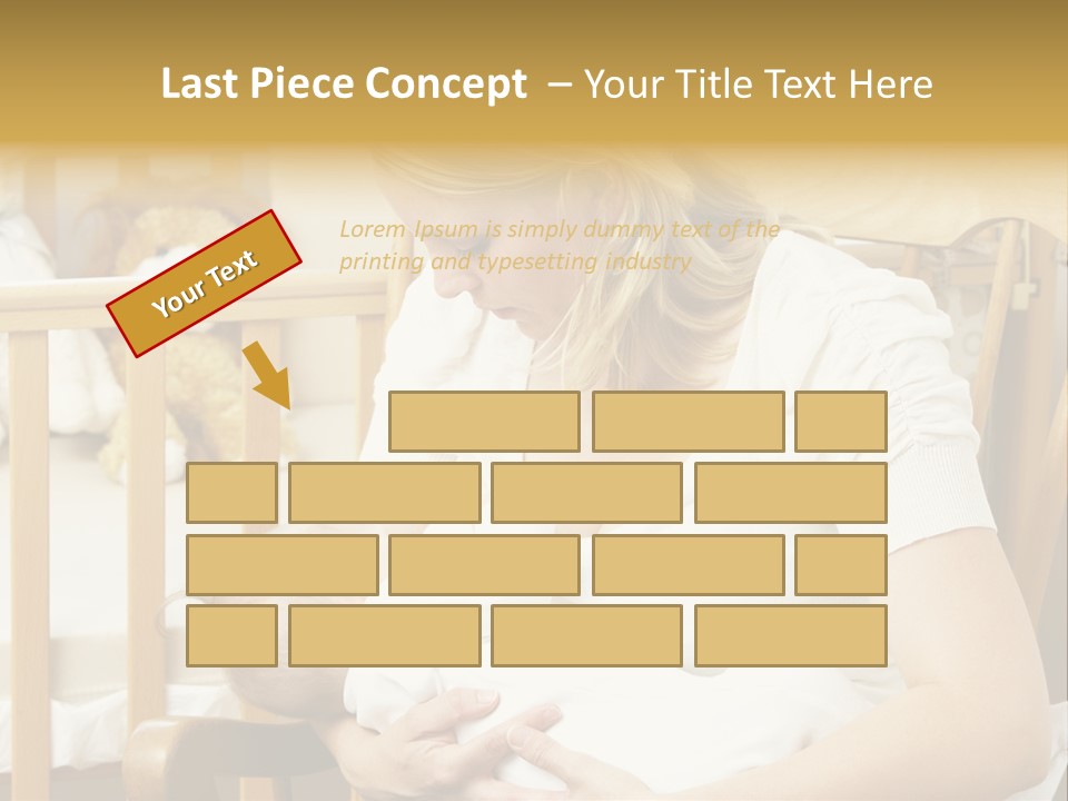 Mother Breastfeeding Baby In Nursery PowerPoint Template