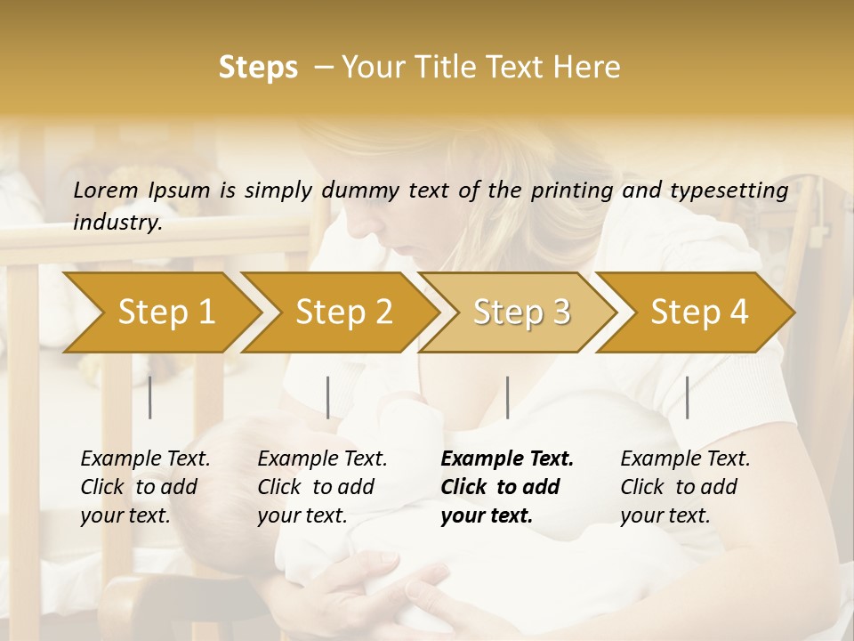 Mother Breastfeeding Baby In Nursery PowerPoint Template