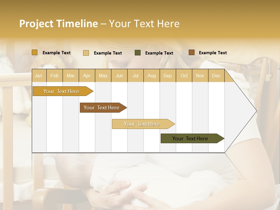 Mother Breastfeeding Baby In Nursery PowerPoint Template