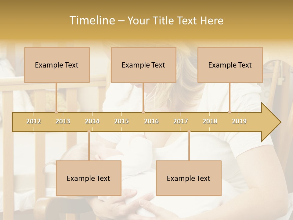 Mother Breastfeeding Baby In Nursery PowerPoint Template