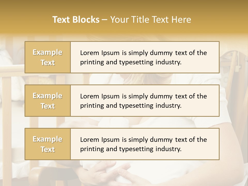 Mother Breastfeeding Baby In Nursery PowerPoint Template