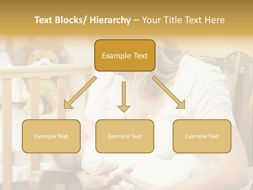 Mother Breastfeeding Baby In Nursery PowerPoint Template