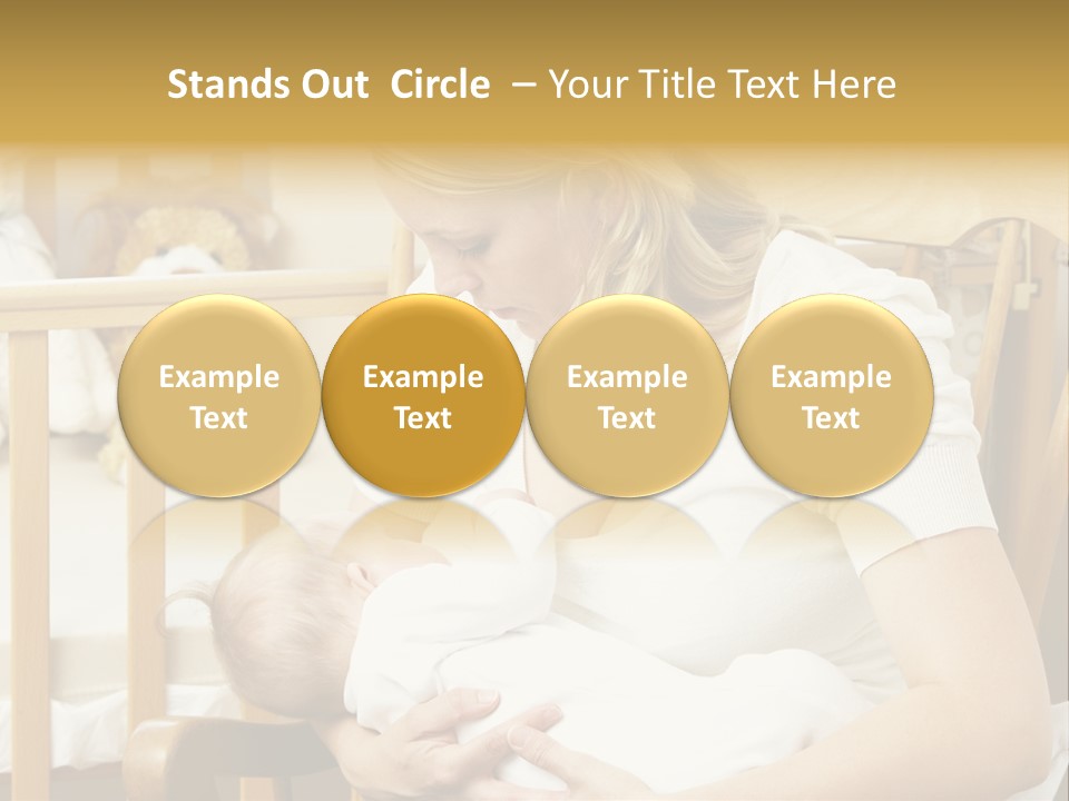 Mother Breastfeeding Baby In Nursery PowerPoint Template