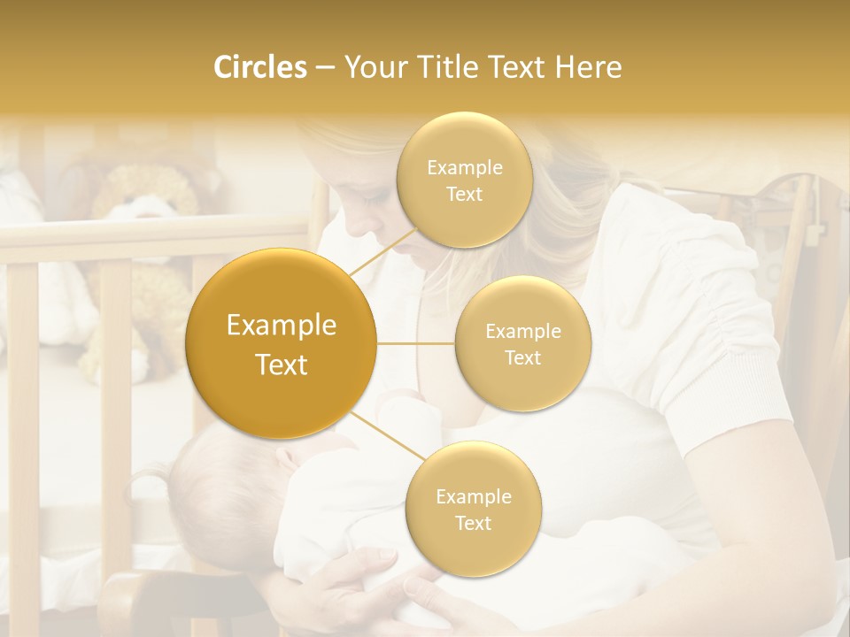 Mother Breastfeeding Baby In Nursery PowerPoint Template