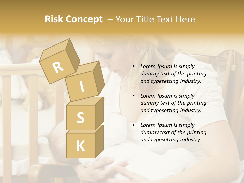 Mother Breastfeeding Baby In Nursery PowerPoint Template