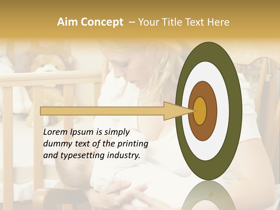 Mother Breastfeeding Baby In Nursery PowerPoint Template