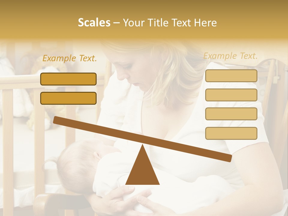 Mother Breastfeeding Baby In Nursery PowerPoint Template