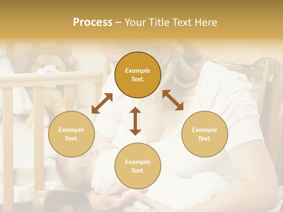 Mother Breastfeeding Baby In Nursery PowerPoint Template