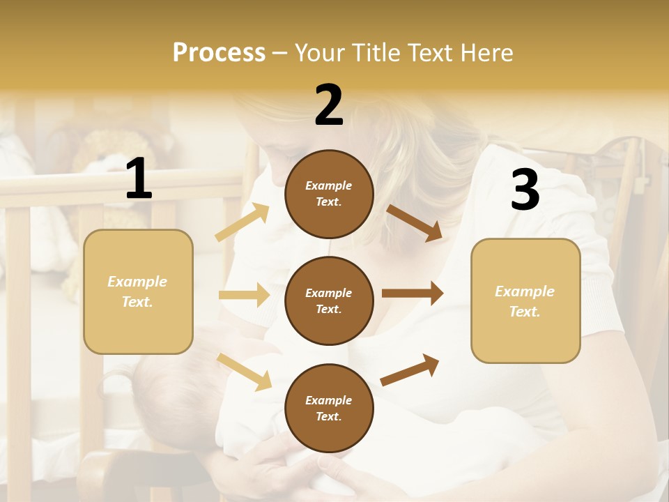 Mother Breastfeeding Baby In Nursery PowerPoint Template