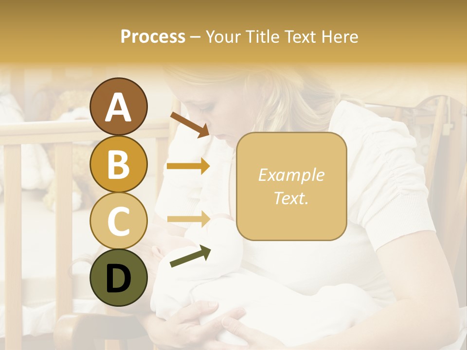 Mother Breastfeeding Baby In Nursery PowerPoint Template
